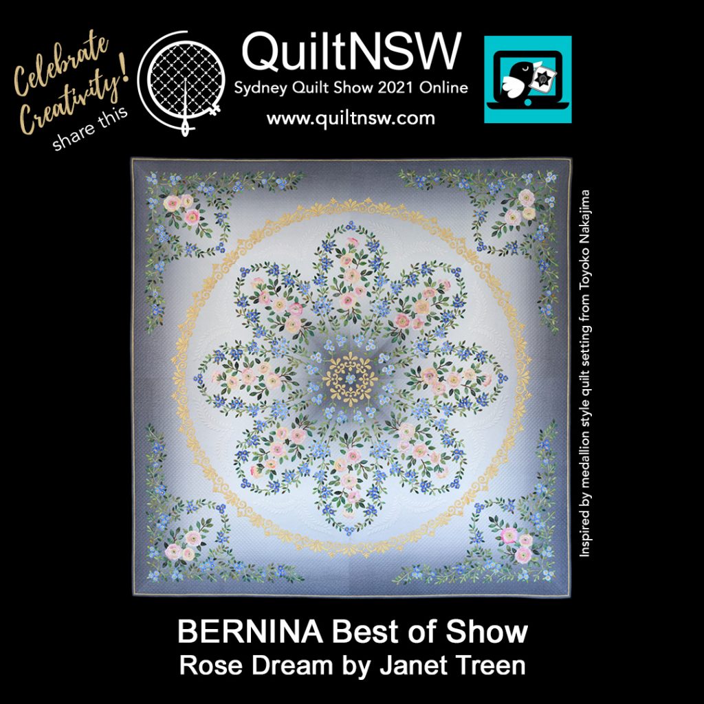 Sydney Quilt Show 2021 ONline Best of Show Janet Treen